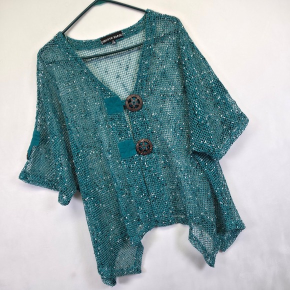 Elegant Teal Women's Sweater - Picture 2 of 16